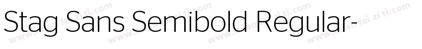 Stag Sans Semibold Regular字体转换